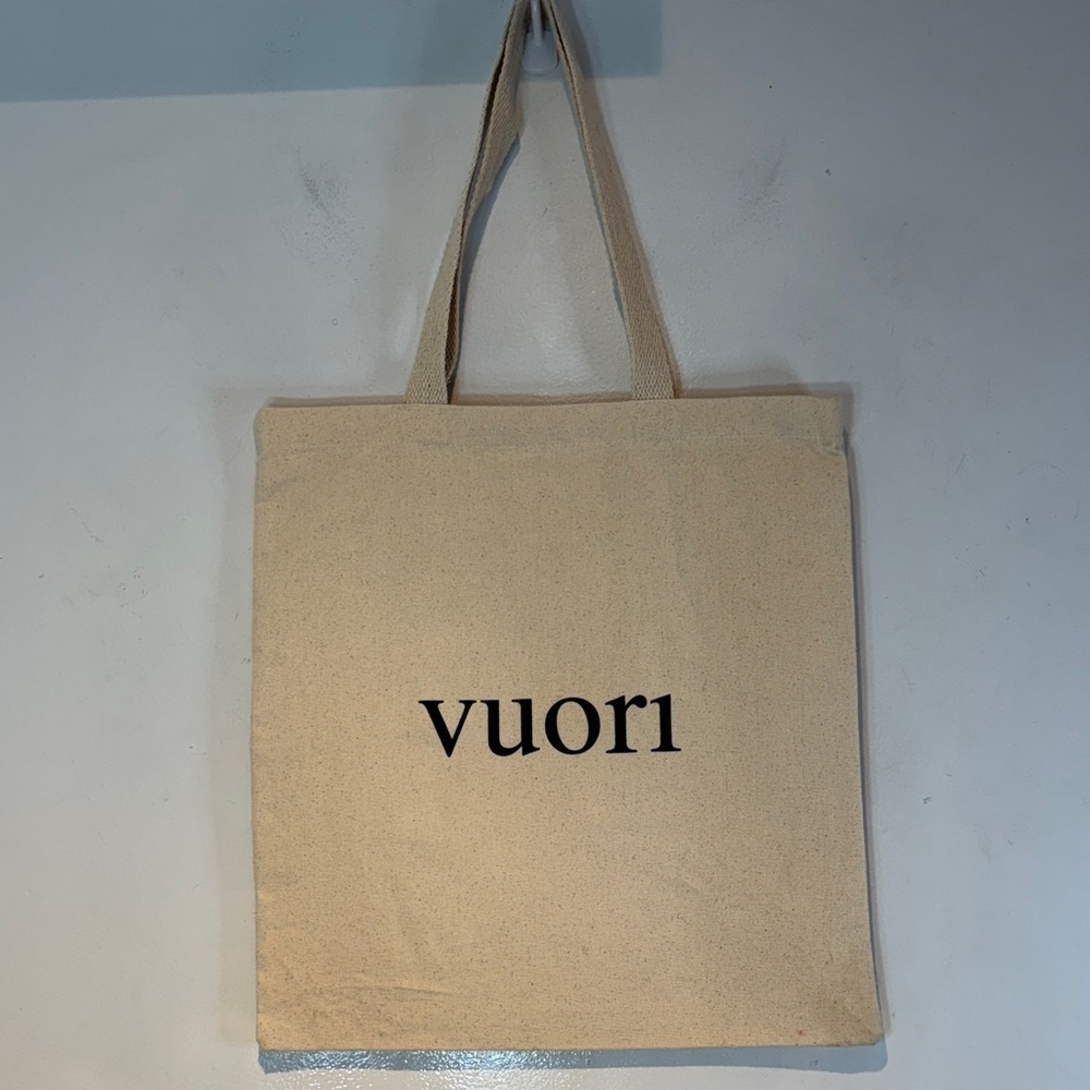 Vuori cream Canvas Tote Bag “The rise, The shine”